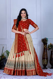 Royal thread lehenga collection  Heavy Lichi Fabric With Jacquard Border
