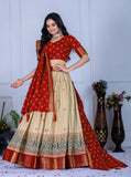 Royal thread lehenga collection  Heavy Lichi Fabric With Jacquard Border