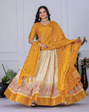 Royal thread lehenga collection  Heavy Lichi Fabric With Jacquard Border