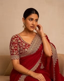 Fendy Satin Silk Saree RO9718