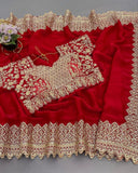 Fendy Satin Silk Saree RO9718