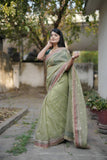 Banarasi Crush Saree with Heavy Sequin RO9705