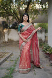 Banarasi Crush Saree with Heavy Sequin RO9705