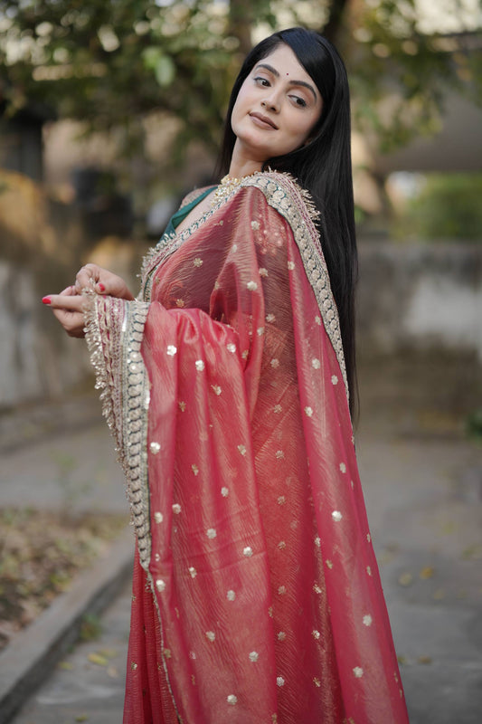 Banarasi Crush Saree with Heavy Sequin RO9705