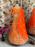 Orange Designer Lehenga Choli RO9791