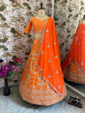 Orange Designer Lehenga Choli RO9791