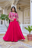 Vichitra Lehenga Choli & Koti Set RO9787