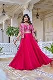 Vichitra Lehenga Choli & Koti Set RO9787