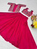 Vichitra Lehenga Choli & Koti Set RO9787
