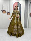 Vichitra Lehenga Set with Shrug RO9786