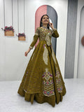 Vichitra Lehenga Set with Shrug RO9786