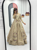 Vichitra Lehenga Set with Shrug RO9786