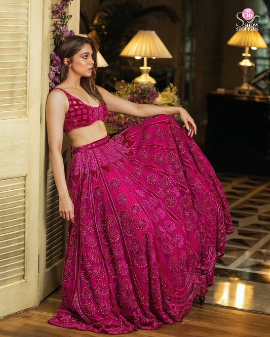 Kasturi Silk Lehenga Set RO9701