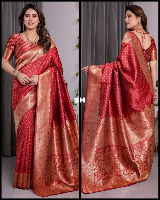 Pure Banarasi Silk Saree with Blouse Piece (RO)