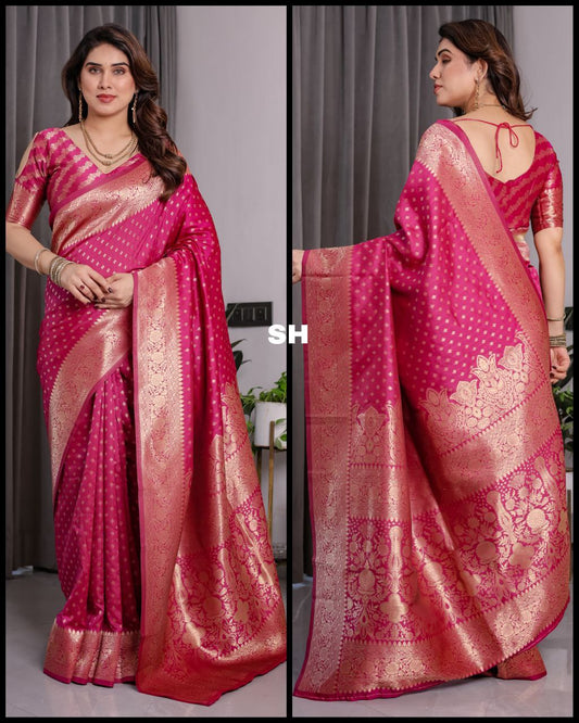 Pure Banarasi Silk Saree with Blouse Piece (RO)