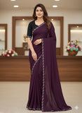 Georgette Silk Saree with Swarovski Work (RO)