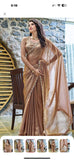 Satin Silk Saree with Zarkhad Diamond Border (RO)