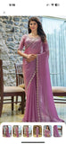 Satin Silk Saree with Zarkhad Diamond Border (RO)