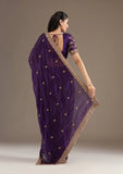 Satin Silk Saree with Sequins & Jari Dori Work (RO)