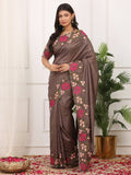 Manipuri Silk Saree with Multi-Color Thread Work (RO)