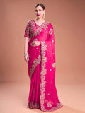 Rangoli Silk Embroidered Saree with Cutwork Border (RO)