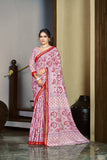 Mulmul Silk Pure Cotton Saree with Zari Border (RO)