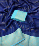 Heavy Mysore Silk Saree with All-Over Weaving & Two-Tone Padding Border (RO)