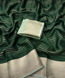 Heavy Mysore Silk Saree with All-Over Weaving & Two-Tone Padding Border (RO)