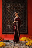 Designer Winter Velvet Saree with Sequence & Jari Embroidery (RO)