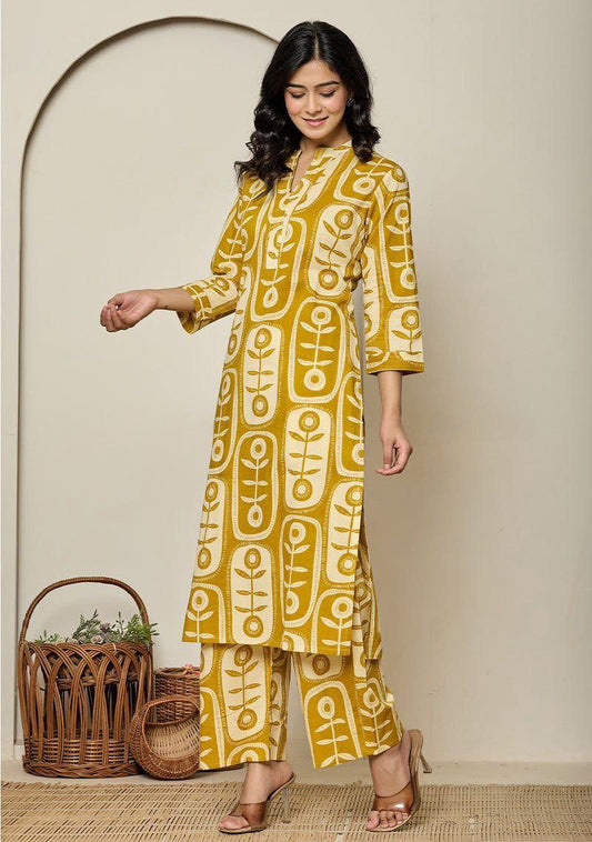 Poly Rayon Top & Kurta Set with Digital Print (RO)