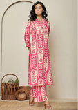 Poly Rayon Top & Kurta Set with Digital Print (RO)