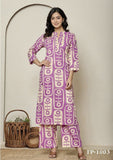 Poly Rayon Top & Kurta Set with Digital Print (RO)