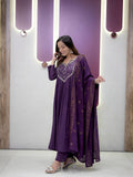 Chanderi Silk Kurti Set with Chinon Dupatta (RO)