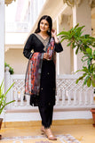 Viscose Chanderi Kurti Set with Jacquard Organza Dupatta (RO)