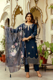 Viscose Chanderi Kurti Set with Jacquard Organza Dupatta (RO)