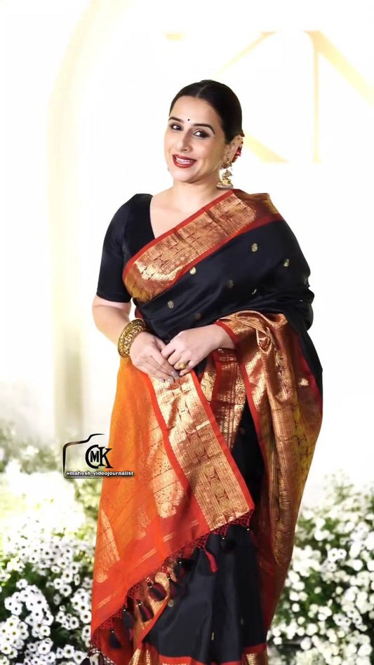 Pure Golden Zari Banarasi Silk Saree (RO)