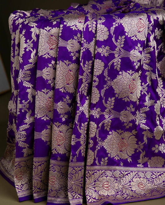 Soft Lichi Silk Saree with Rich Jacquard Work (RO)