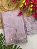 Silky Star Hand Work Saree with Original Beads Work & Matching Blouse (RO)