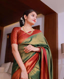 Soft Lichi Silk Saree with Rich Pallu & Jacquard Work (RO)