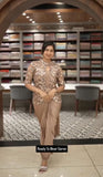 Chinnon Silk Saree with Full-Stitched Blouse & Organza Koti Jacket (RO)