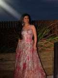 Fully Stitched Organza Lehenga Set with Adjustable Waist Dori (RO)