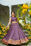 Designer Jimmy Organza Lehenga Set with Fully Stitched Blouse (RO)