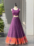Designer Jimmy Organza Lehenga Set with Fully Stitched Blouse (RO)