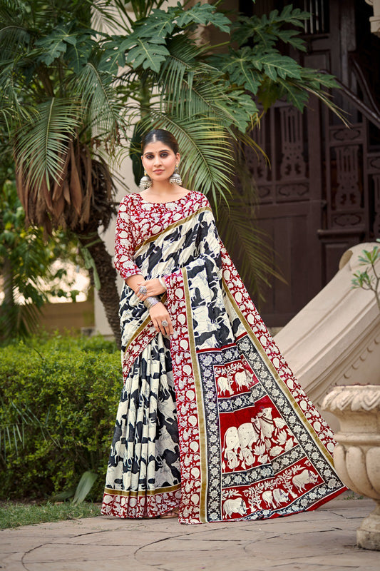 Mul Cotton Saree with Jacquard Border (RO)