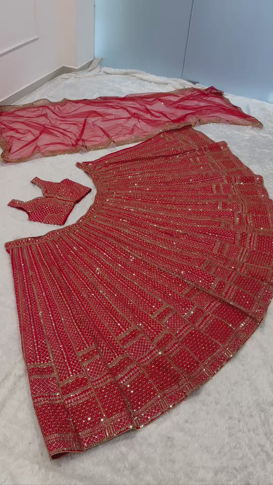 Malai Satin Lehenga Set RO9612