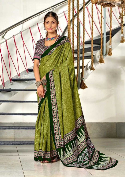 Bandhini Silk Saree KE-77810