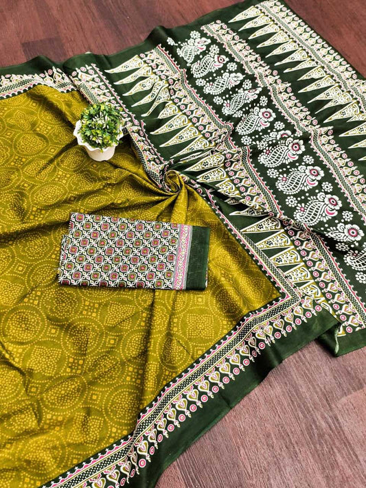 Bandhini Silk Saree KE-77810