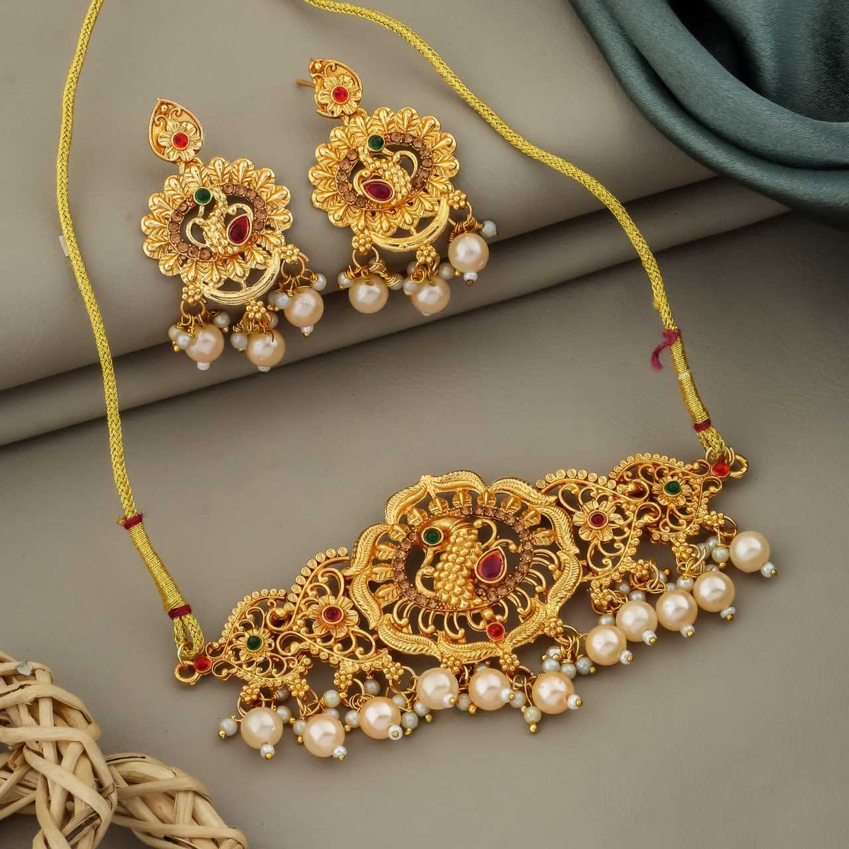 Brass KESH191 Choker Necklace KE-81255