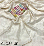 Cotton KESH433 083 Printed Cotton Linen Saree