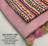 Cotton KESH433 083 Printed Cotton Linen Saree